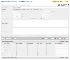 wbTeamPro Project Notification Options wbTeamPro Project Notification Options