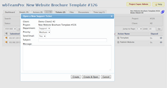 wbTeamPro New Project Ticket Dialog wbTeamPro New Project Ticket Dialog